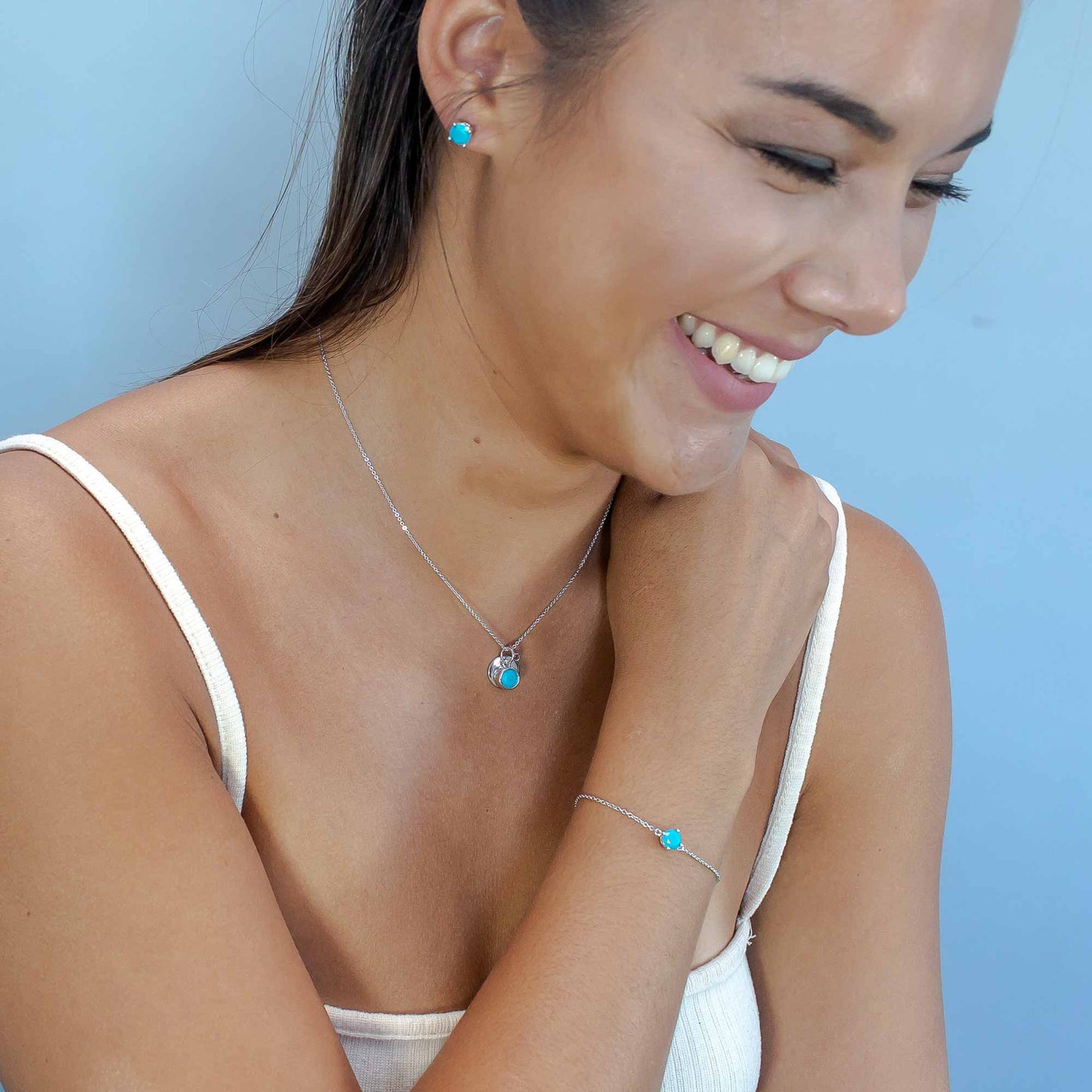 Lu Bella December Birthstone Pendent - Turquoise - LBBP012