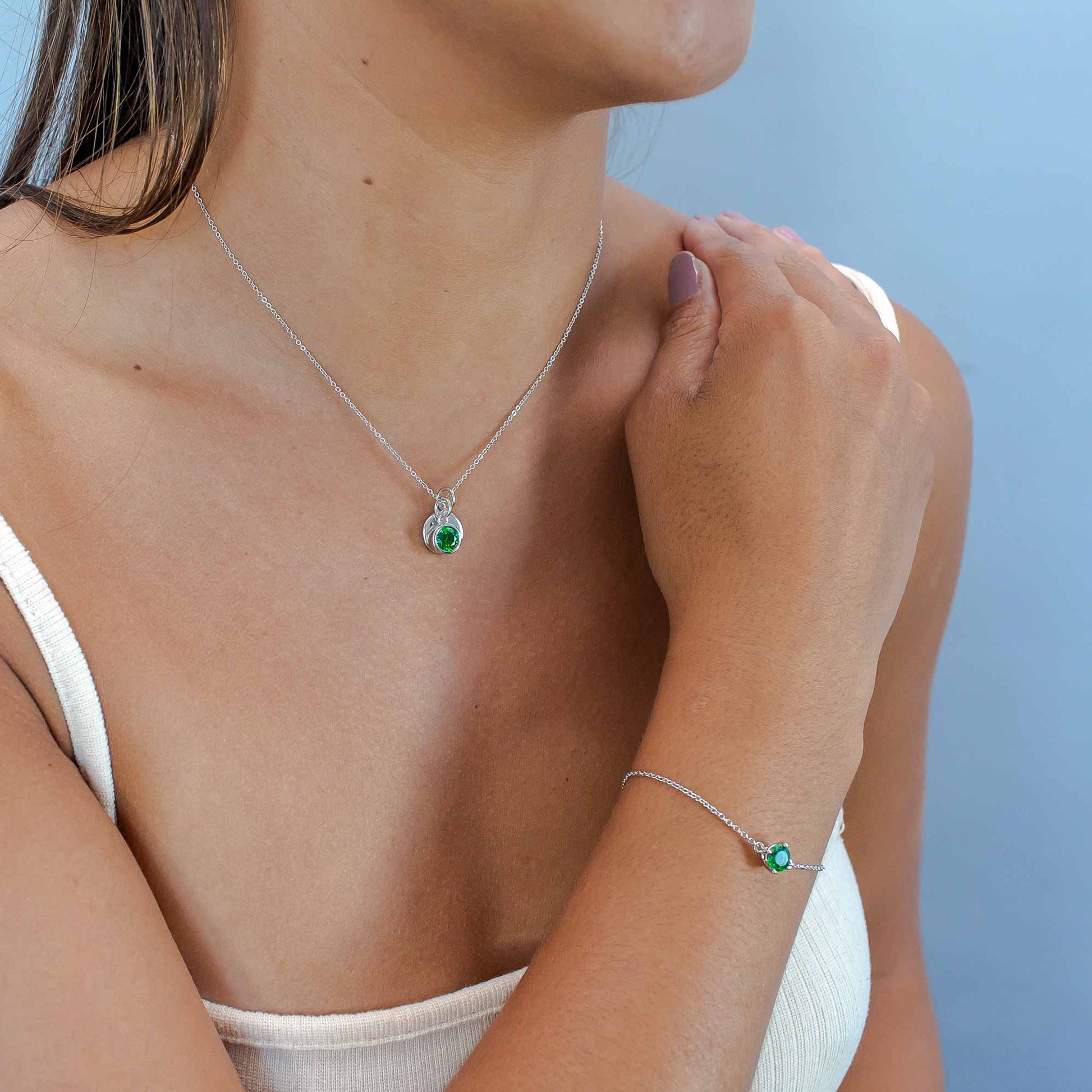Lu Bella August Birthstone Pendent - Peridot - LBBP008