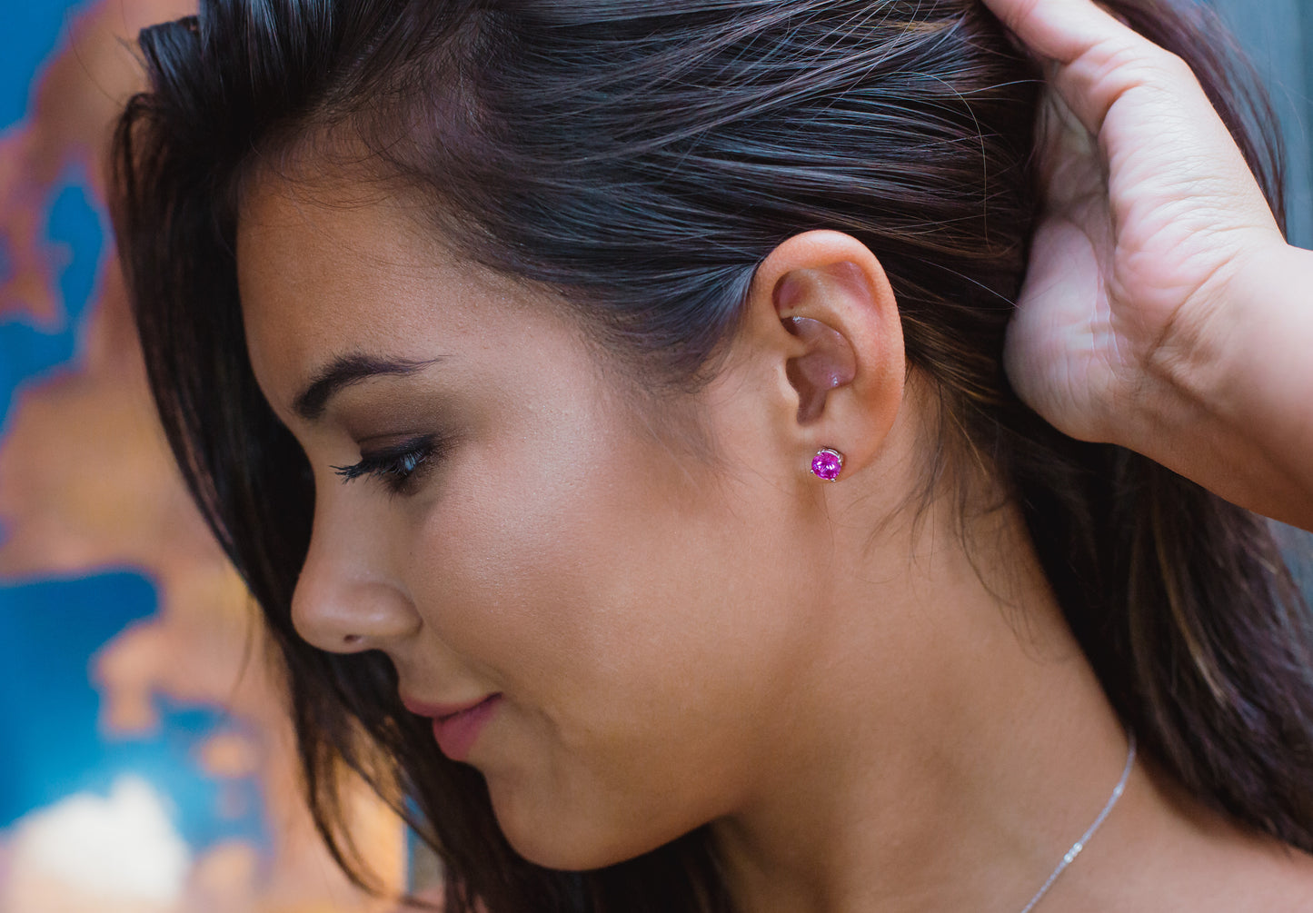 October Birthstone Earrings - Pink Tourmaline