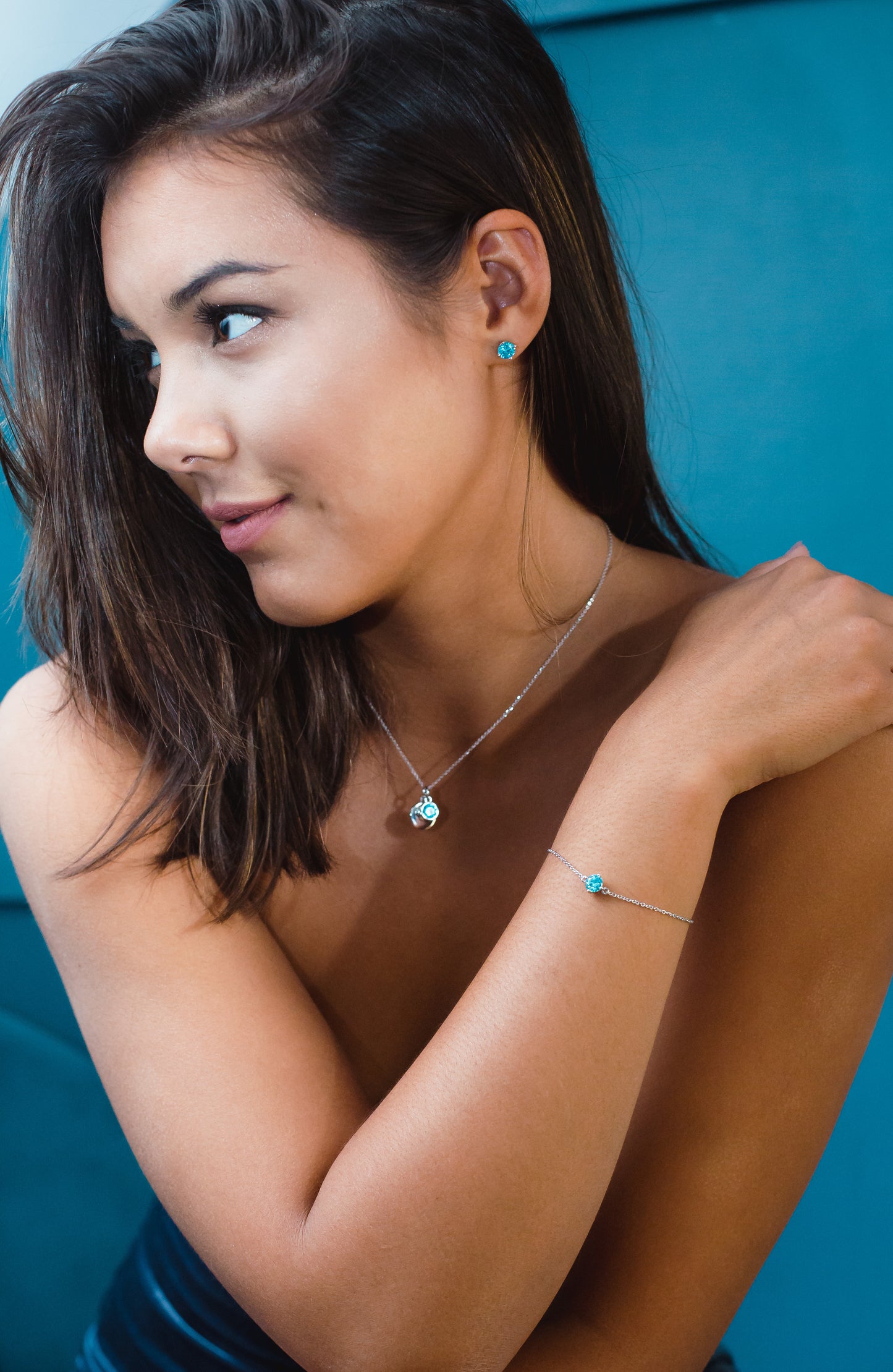 March Birthstone Earrings - Aquamarine
