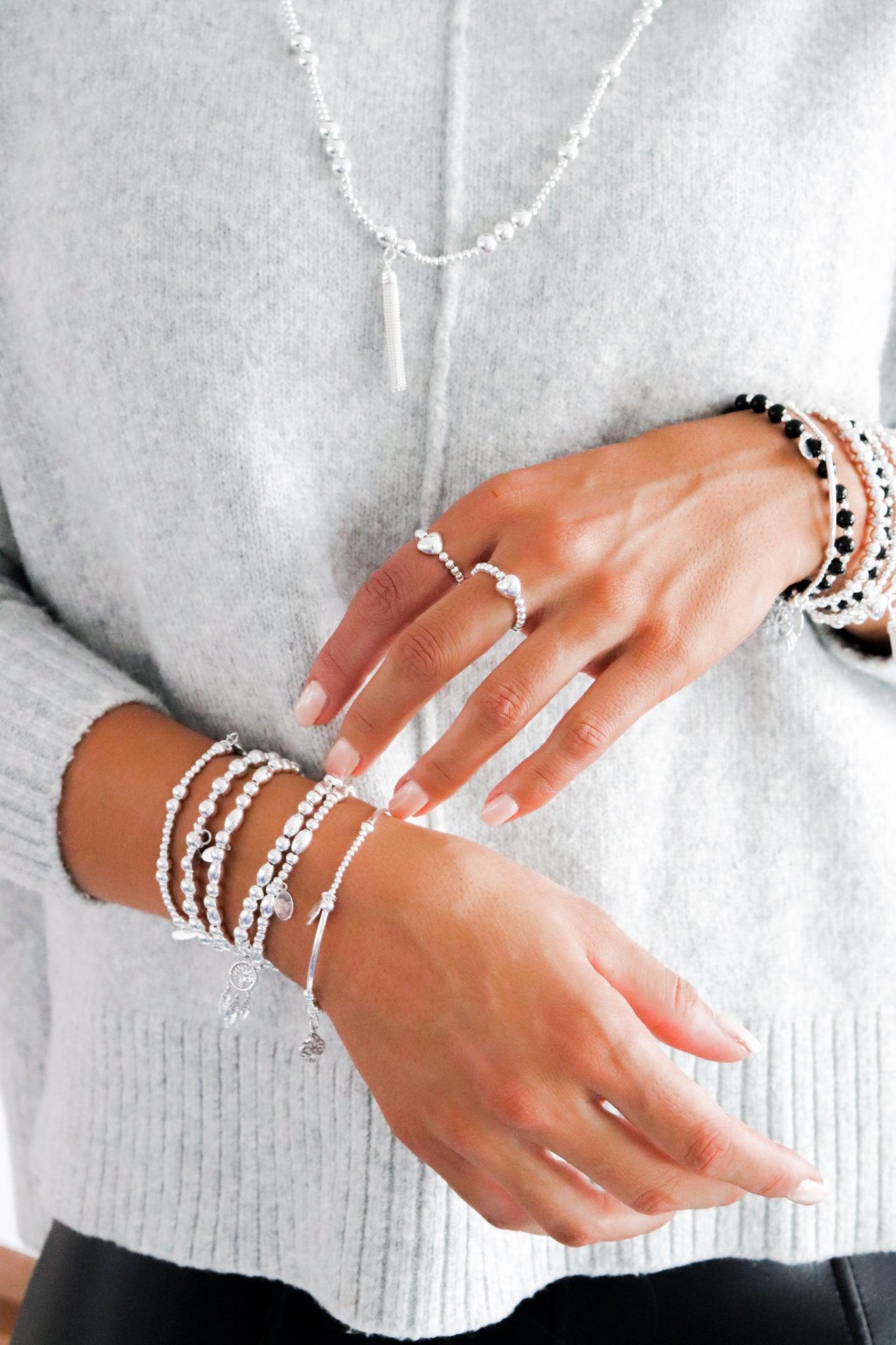 Faith Noodle Stacking Bracelet