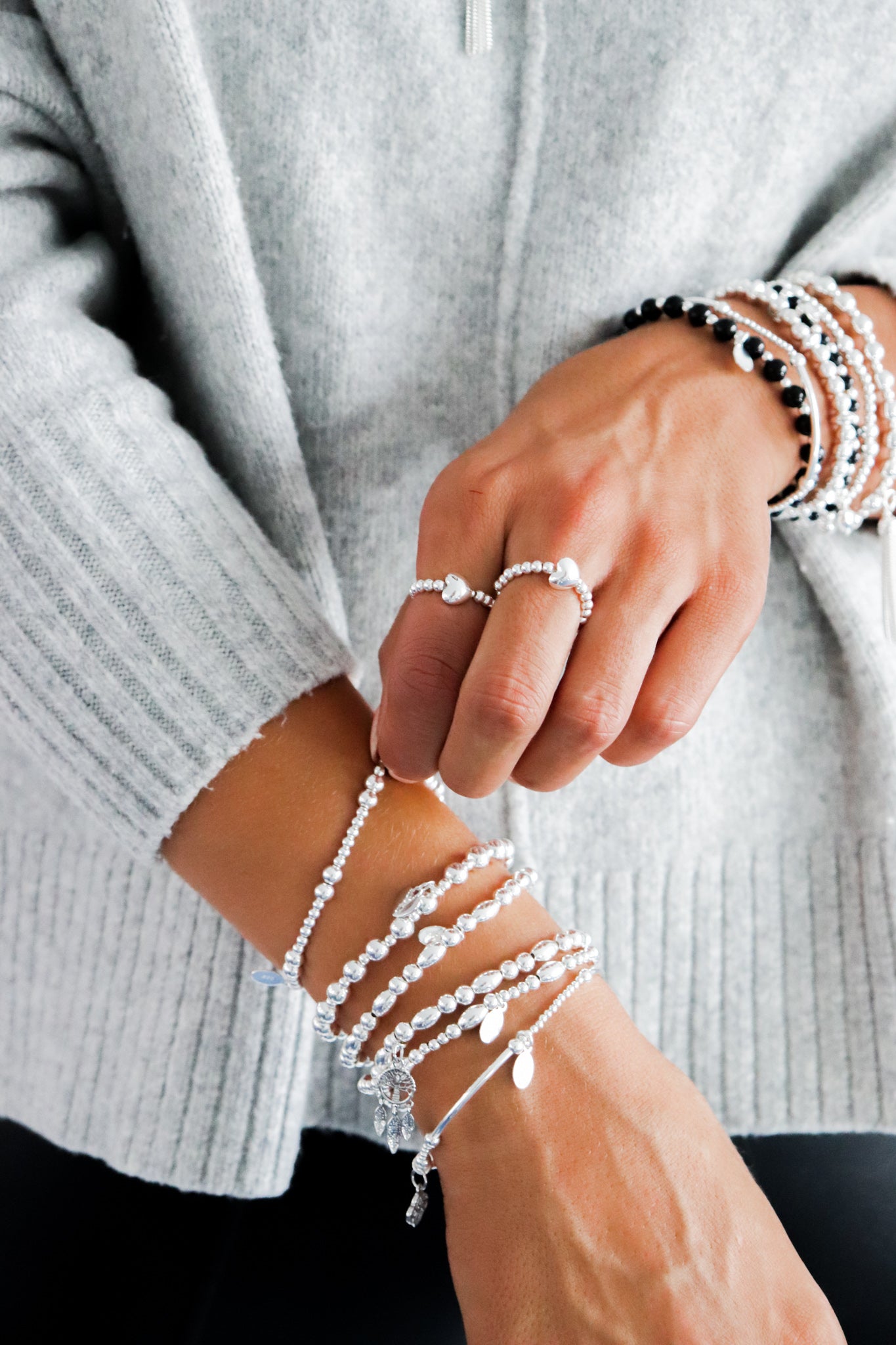 Peace & Love Stacking Bracelet