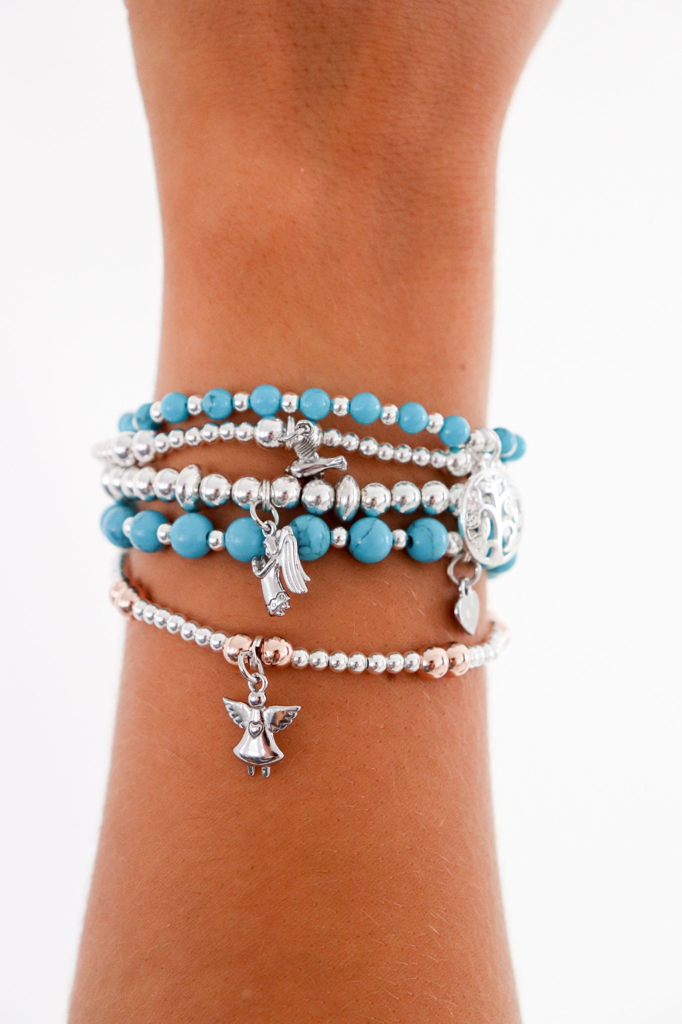 My Guardian Angel Disc Stacking Bracelet