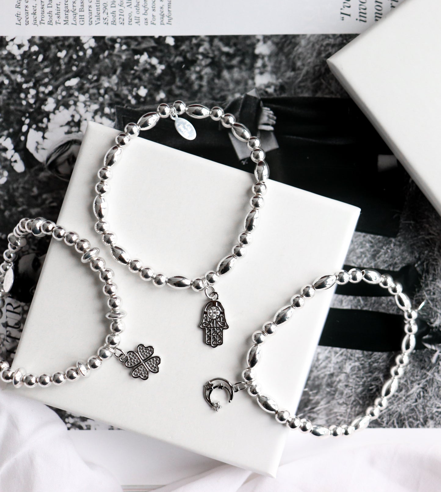 Love you to the Moon Stacking Bracelet