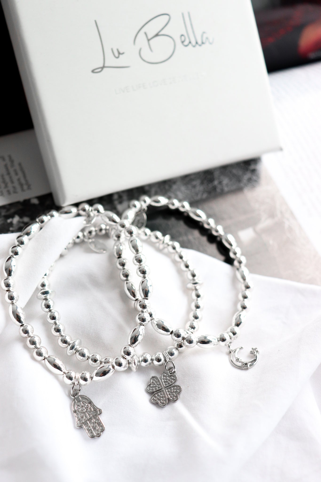 Lucky Clover Disc Stacking Bracelet