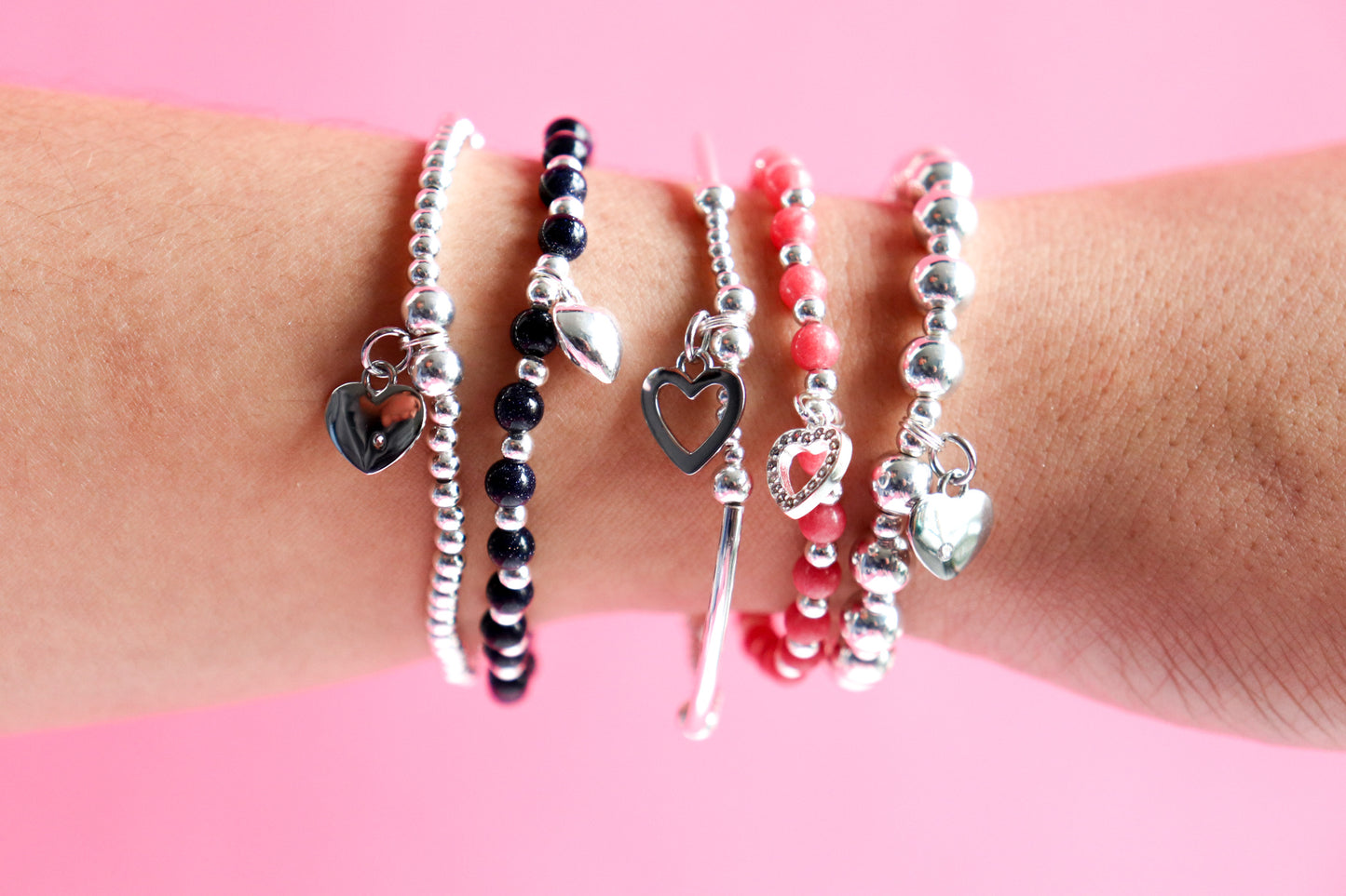 Love Heart Stacking Bracelet