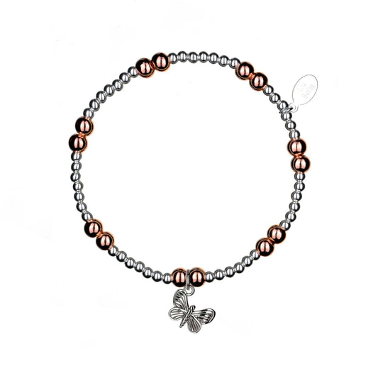 Lu Bella Grace Rose and Silver Stacking Bracelet - LB011