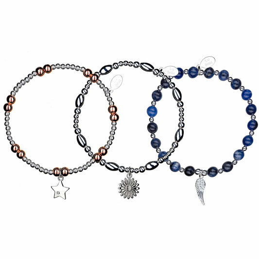 Love & Hope Stacking Bracelets - Set of 3