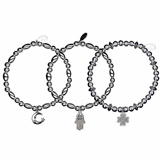 Lucky Protection Stacking Bracelets - Set of 3