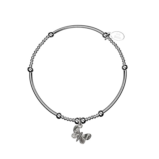 Graceful Butterfly Stacking Bracelet