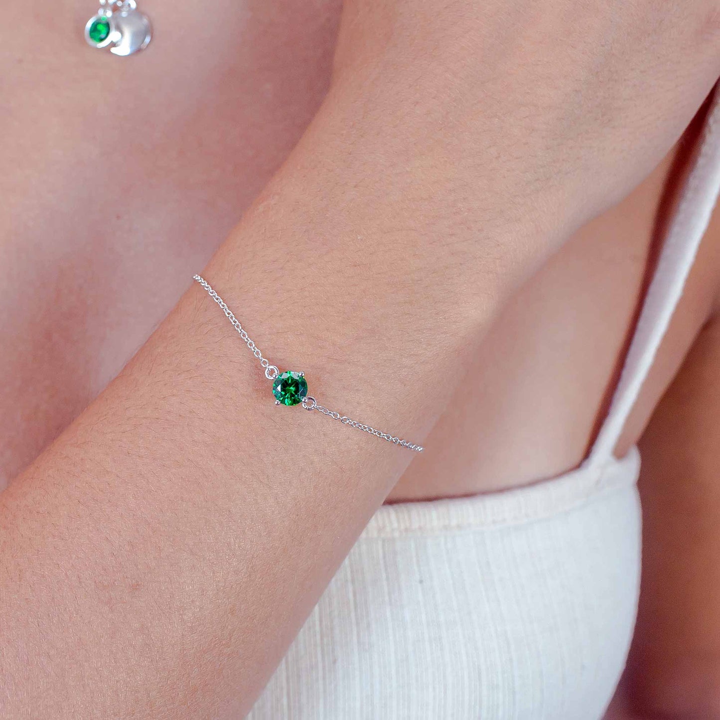 Lu Bella May Birthstone Bracelet - Emerald - LBBB005
