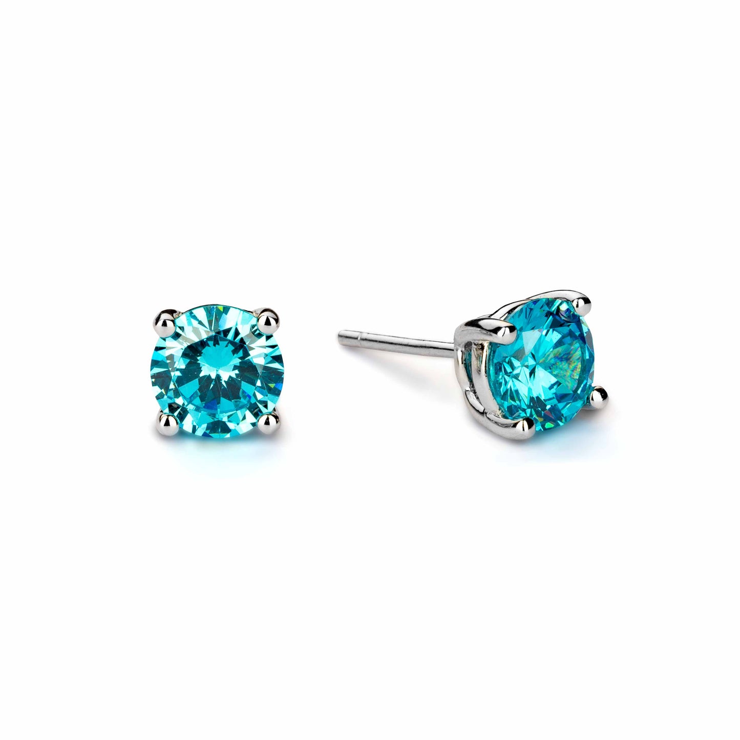 Lu Bella March Birthstone Earrings - Aquamarine - LBBE003