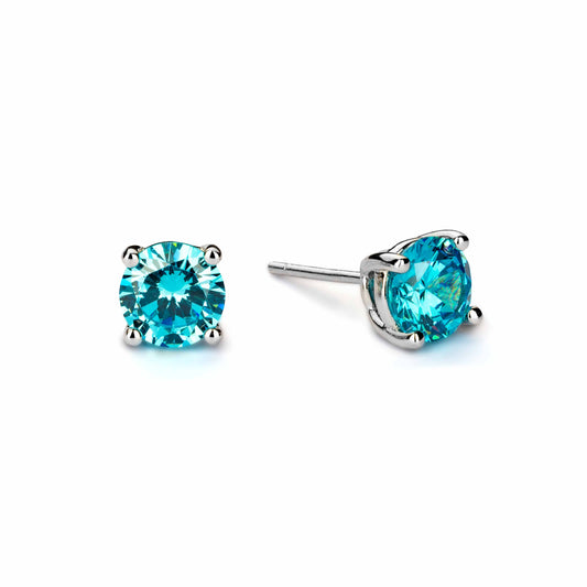 Lu Bella March Birthstone Earrings - Aquamarine - LBBE003