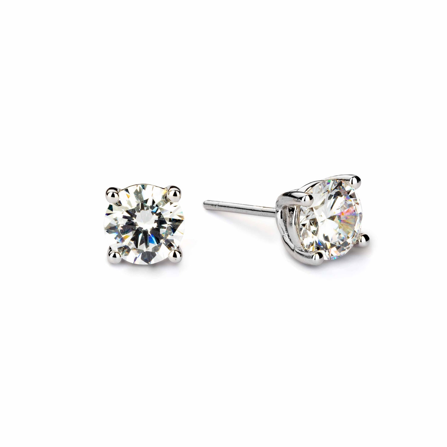 Lu Bella April Birthstone Earrings - Crystal/Diamond - LBBE004