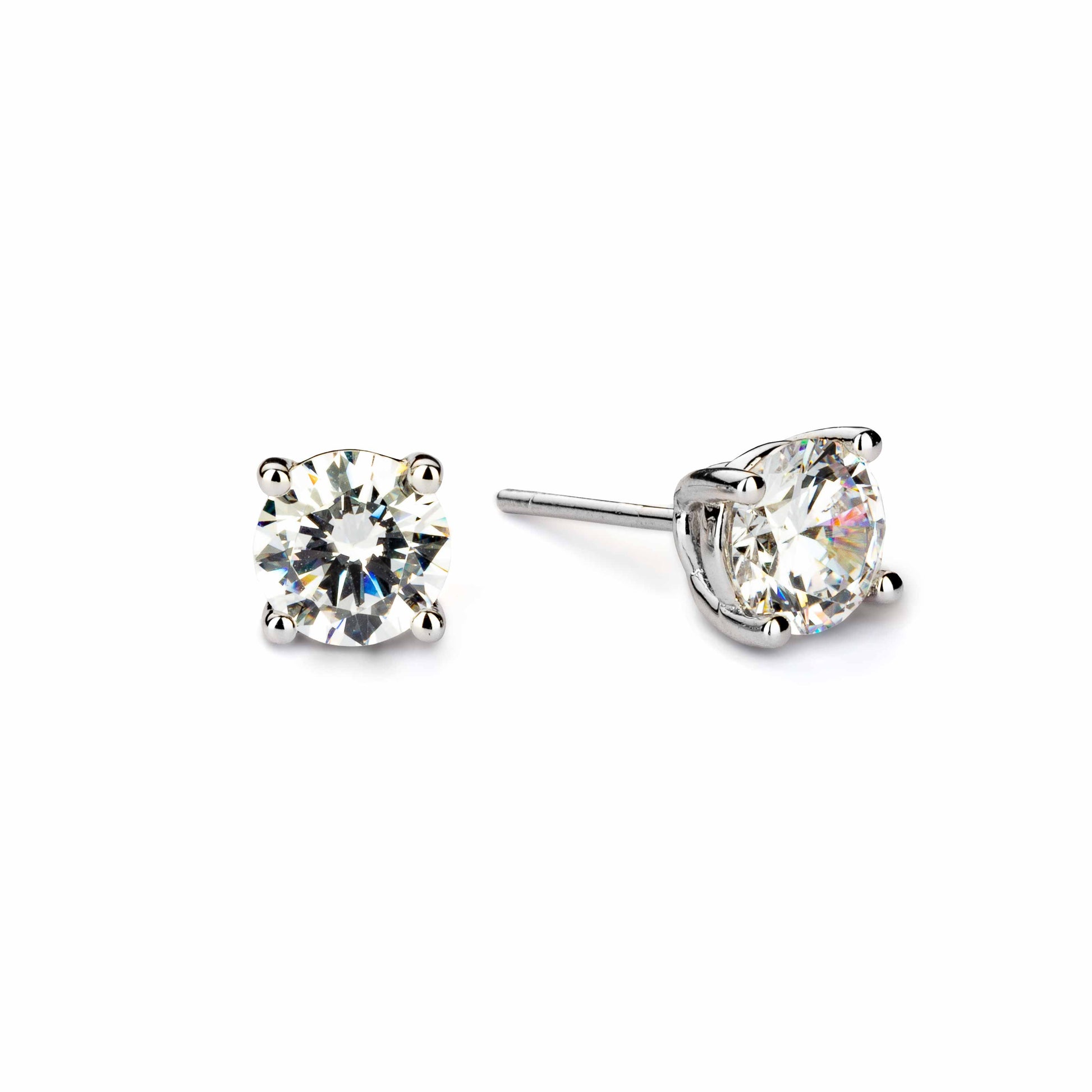 Lu Bella April Birthstone Earrings - Crystal/Diamond - LBBE004