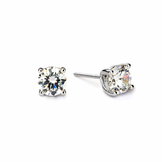 Lu Bella April Birthstone Earrings - Crystal/Diamond - LBBE004