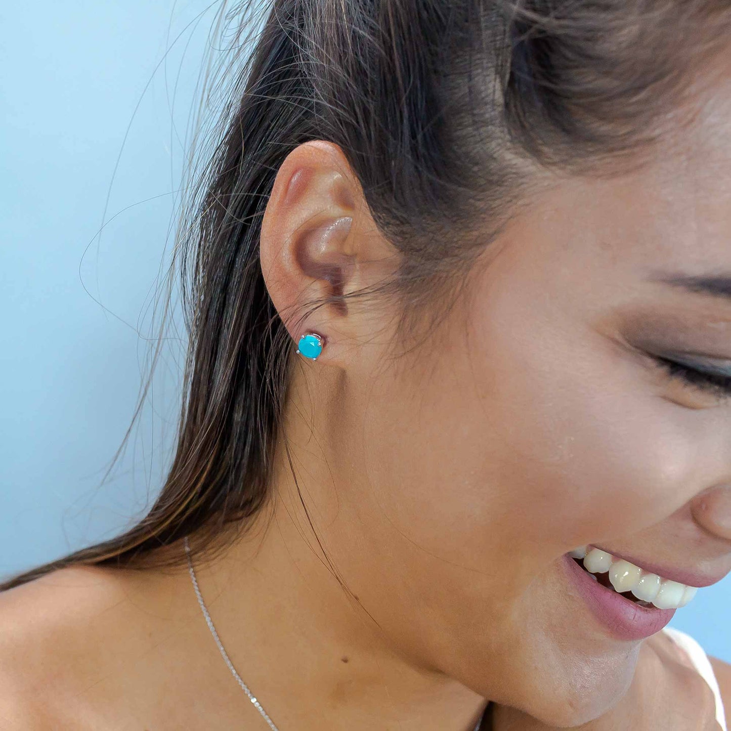 Lu Bella December Birthstone Earrings - Turquoise - LBBE012