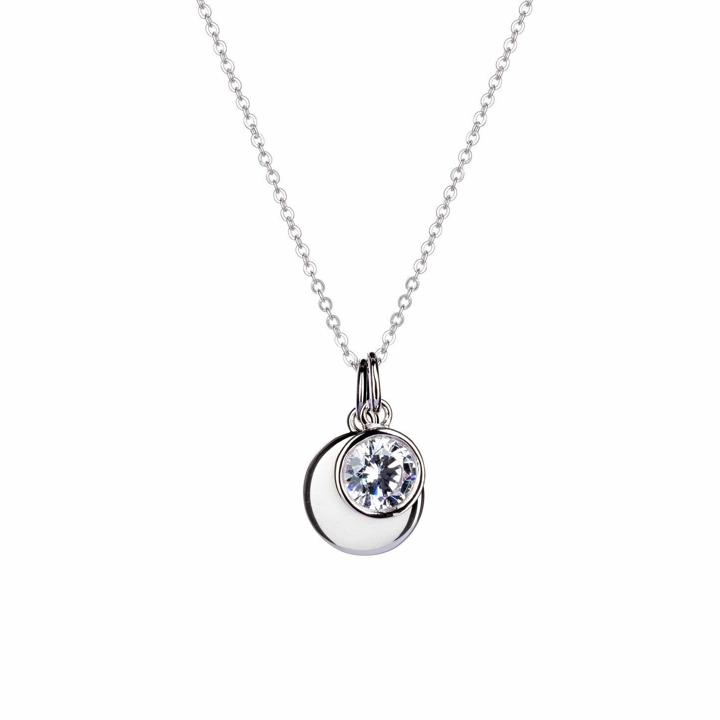 Lu Bella April Birthstone Pendent - Crystal/Diamond - LBBP004