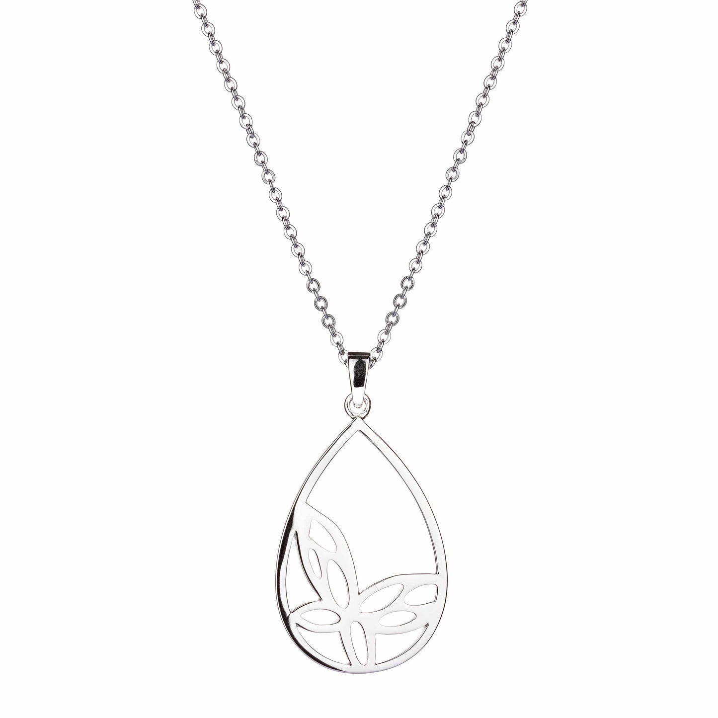 Lu Bella Butterfly In Tear Drop Pendant - LBCP053