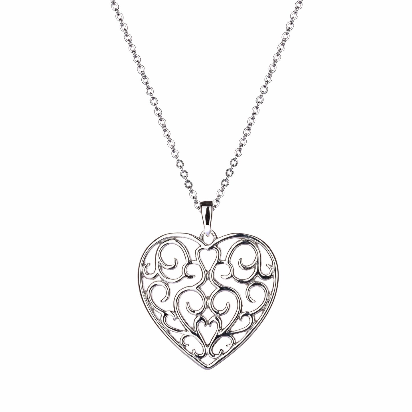 Lu Bella Filigree Heart Pendant - LBCP058
