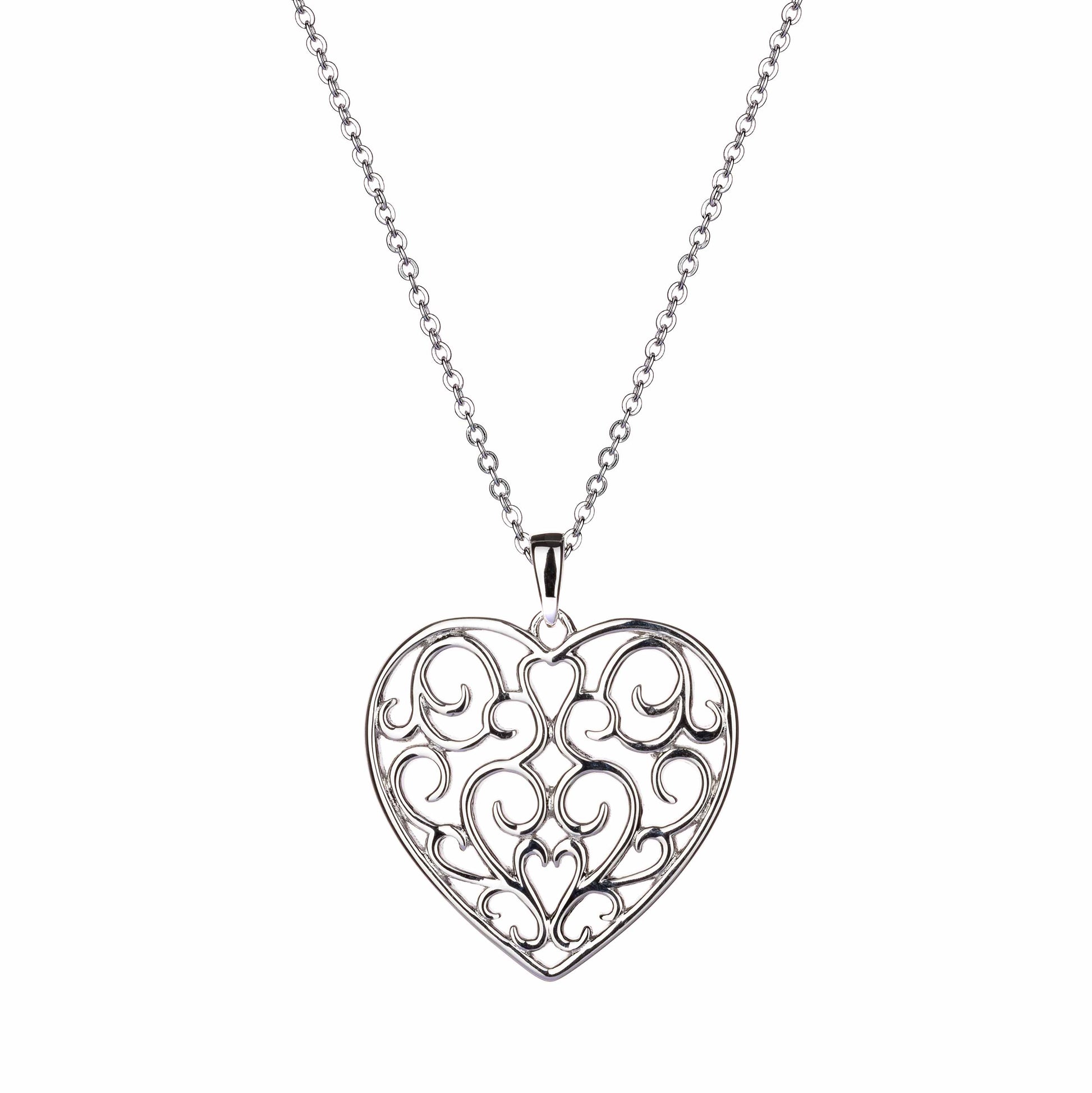 Lu Bella Filigree Heart Pendant - LBCP058