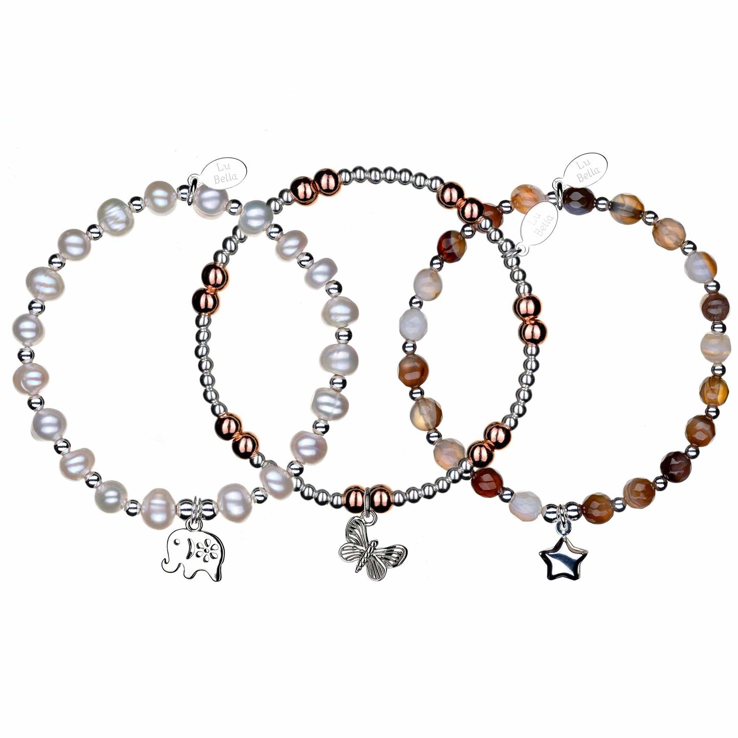 Safe Travels Stacking Bracelets - Set of 3
