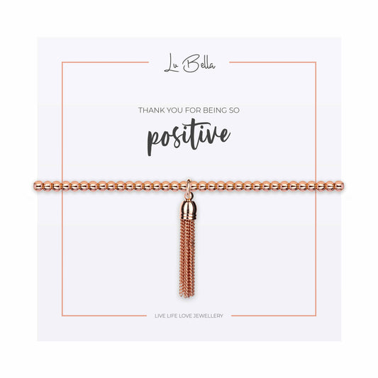 Thank You For Being So Positive Sentiments Friendship Bracelet