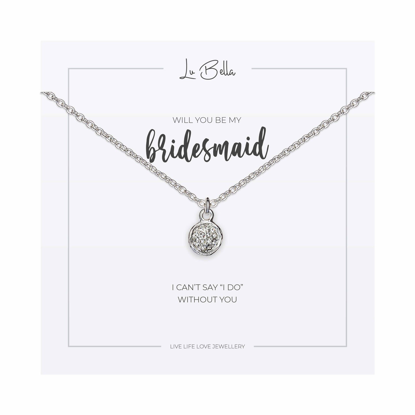 Will You Be My Bridesmaid Sentiments Necklace