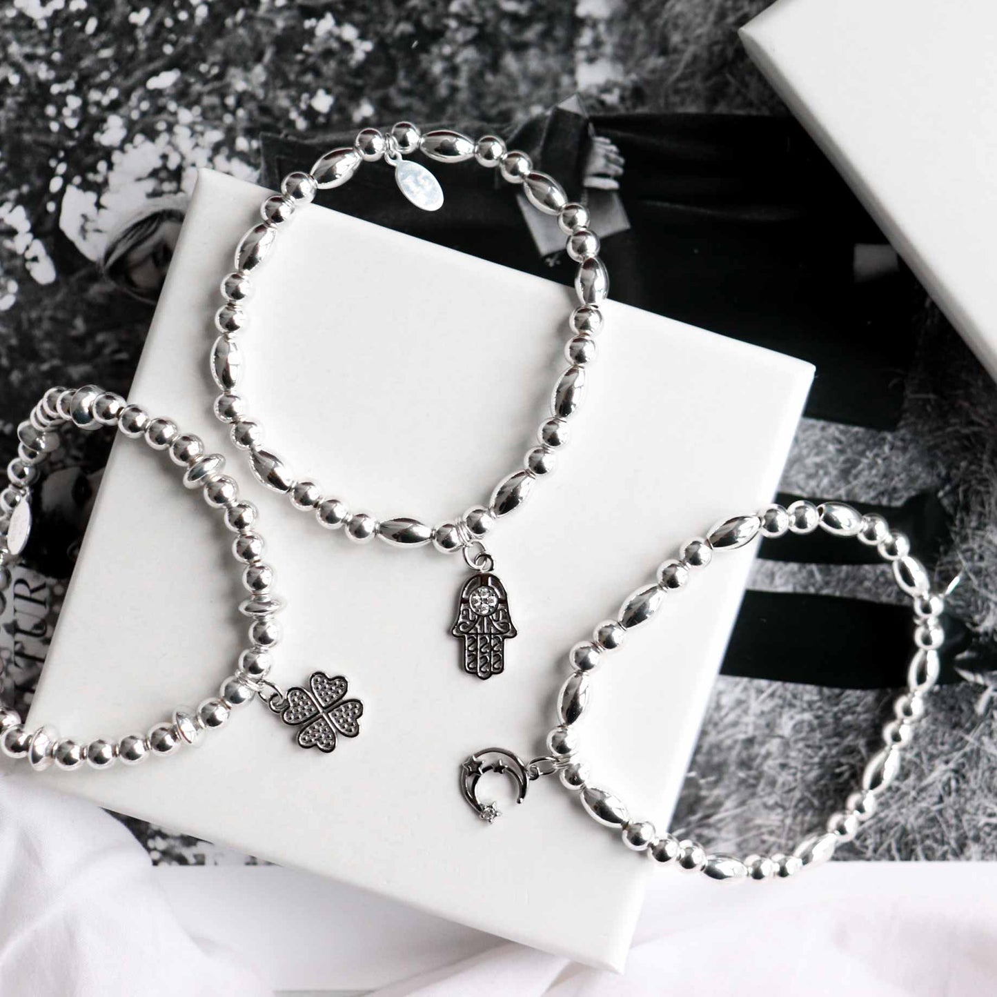 Lucky Protection Stacking Bracelets - Set of 3
