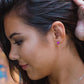 October Birthstone Earrings - Pink Tourmaline