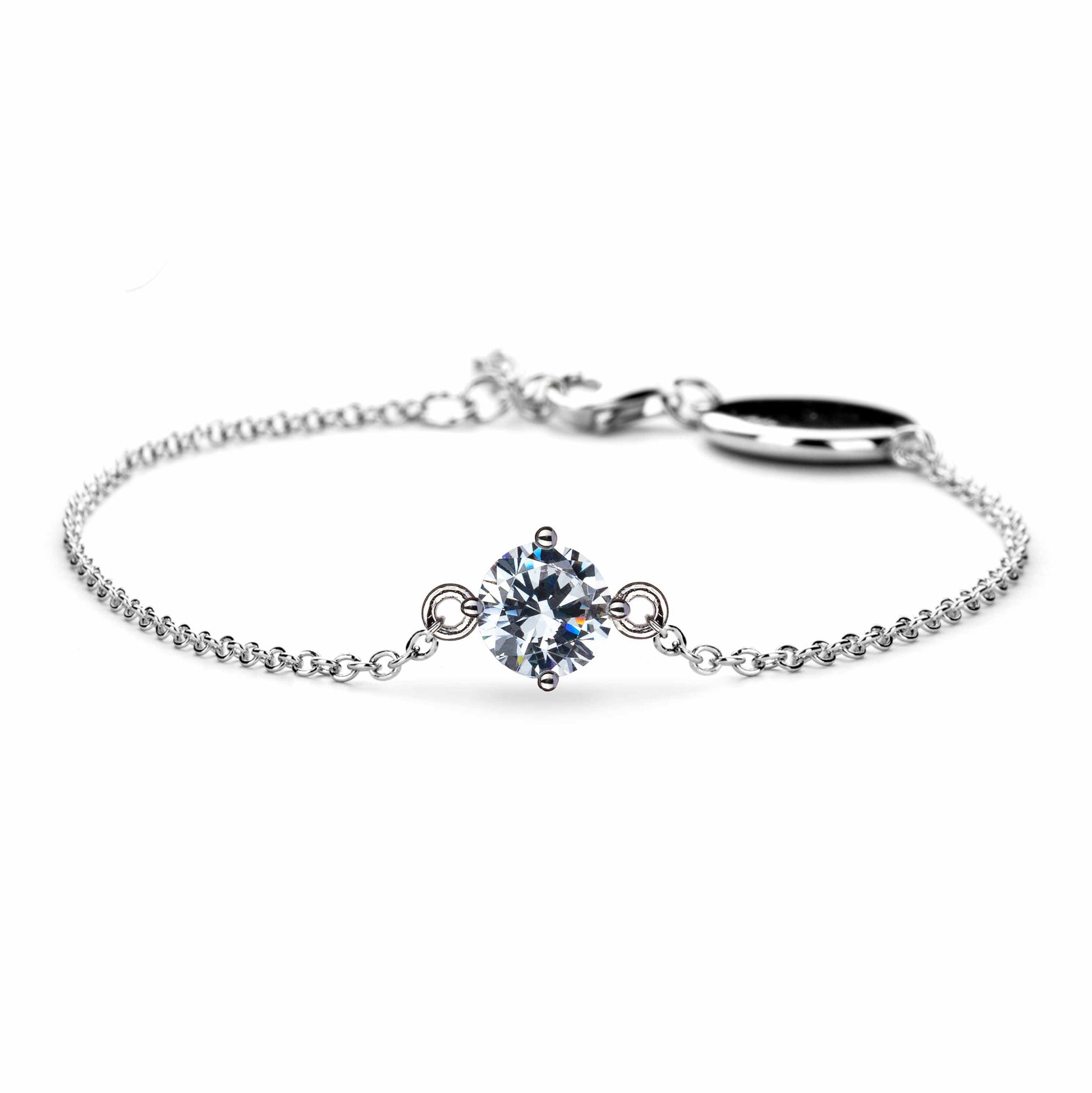 Lu Bella April Birthstone Bracelet - Crystal/Diamond - LBBB004