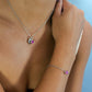 Lu Bella October Birthstone Bracelet - Pink Tourmaline - LBBB010