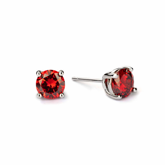 Lu Bella July Birthstone Earrings - Ruby - LBBE007