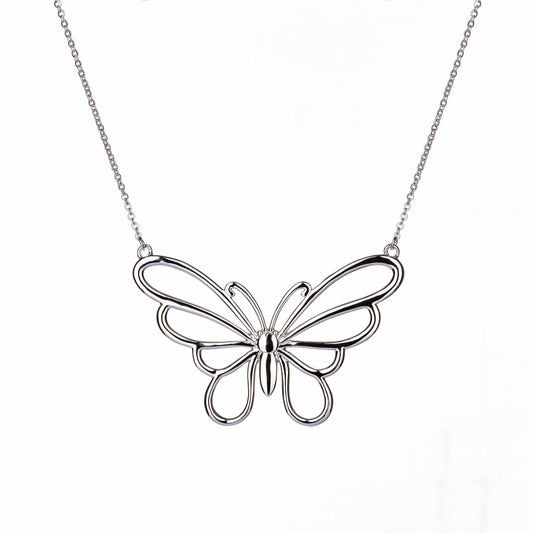Lu Bella Large Open Butterfly Necklace - LBCP023