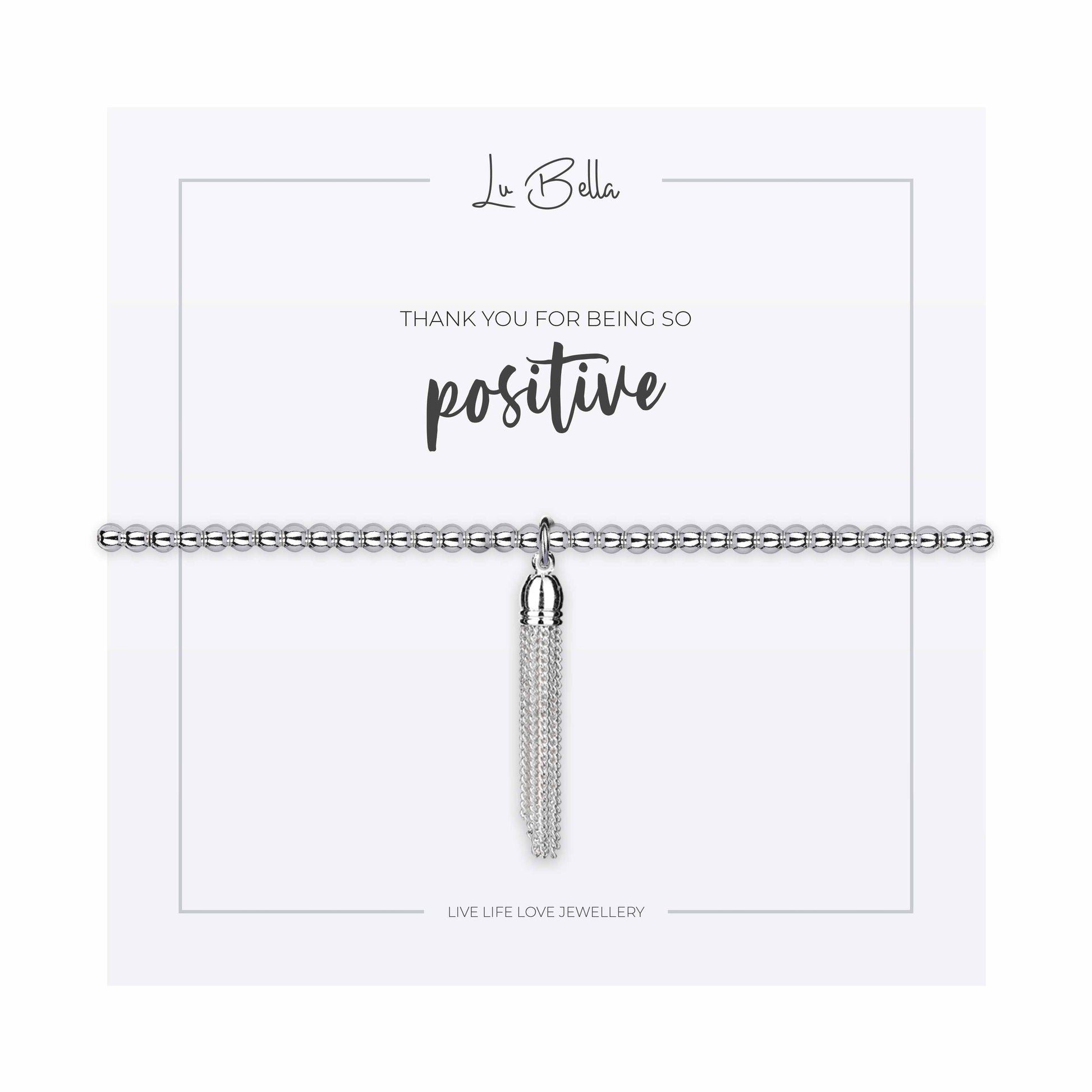 Thank You For Being So Positive Sentiments Friendship Bracelet
