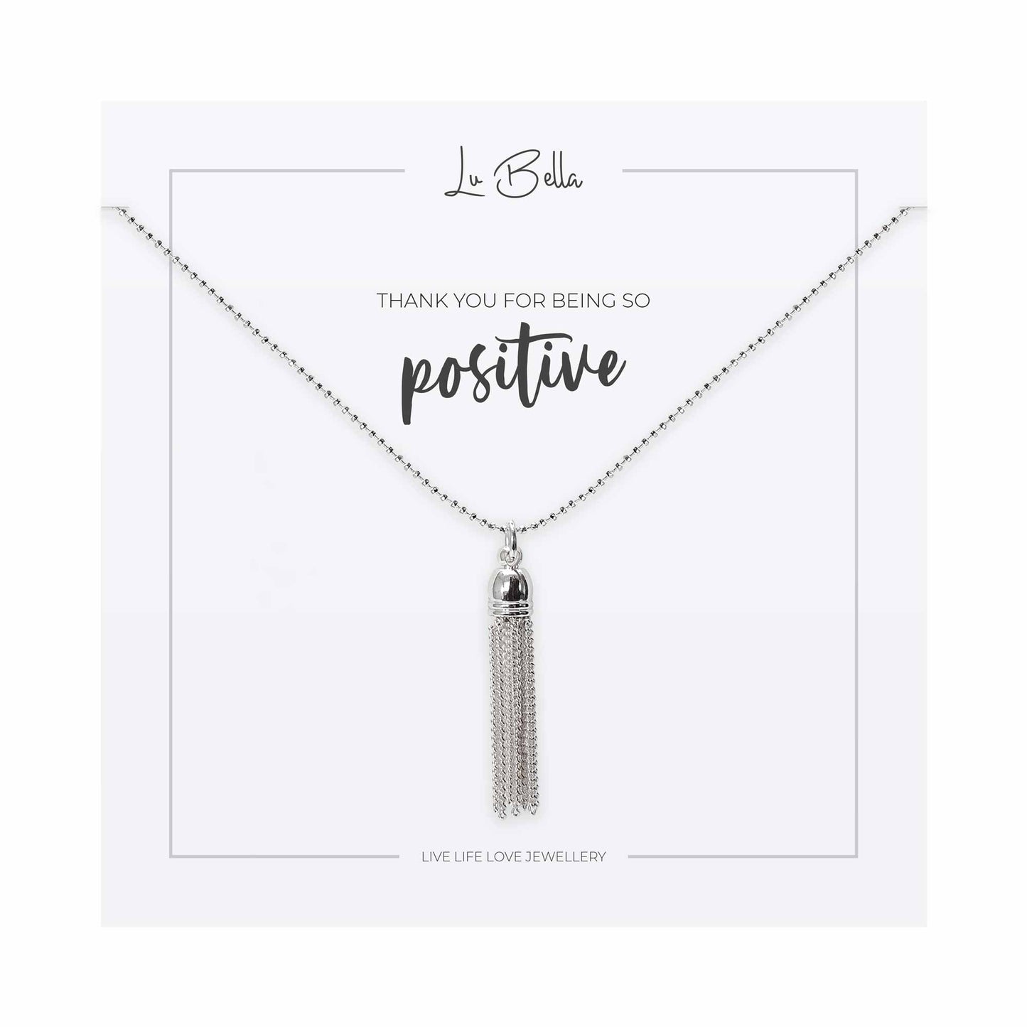 Thank You For Being So Positive Sentiments Necklace