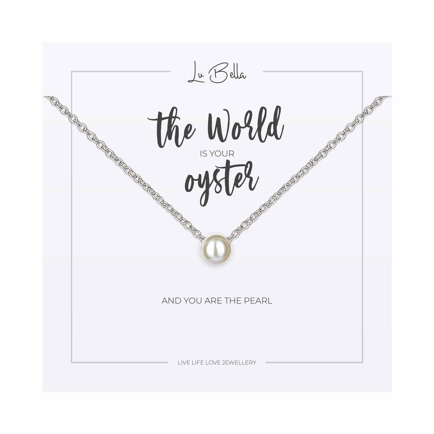The World Is Your Oyster Sentiments Necklace
