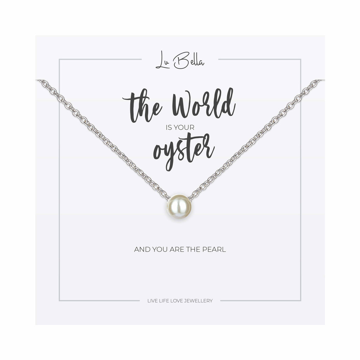 World Is Your Oyster Sentiments Necklace