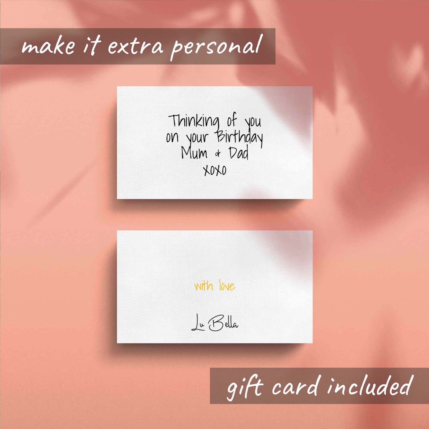 Includes Gift Card to write a personalised message